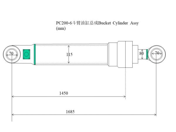 PC200-6 bucket cylinder