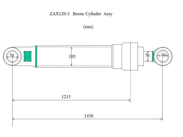 ZAX120-3 boom cylinder