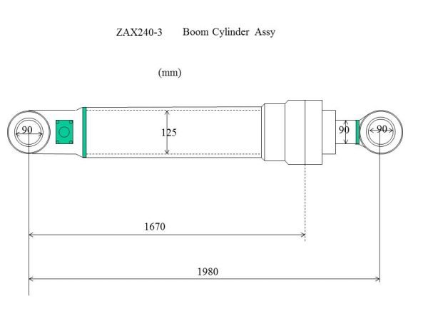 ZAX240-3boom cylinder