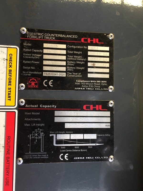 CHL forklift 1.5t 03